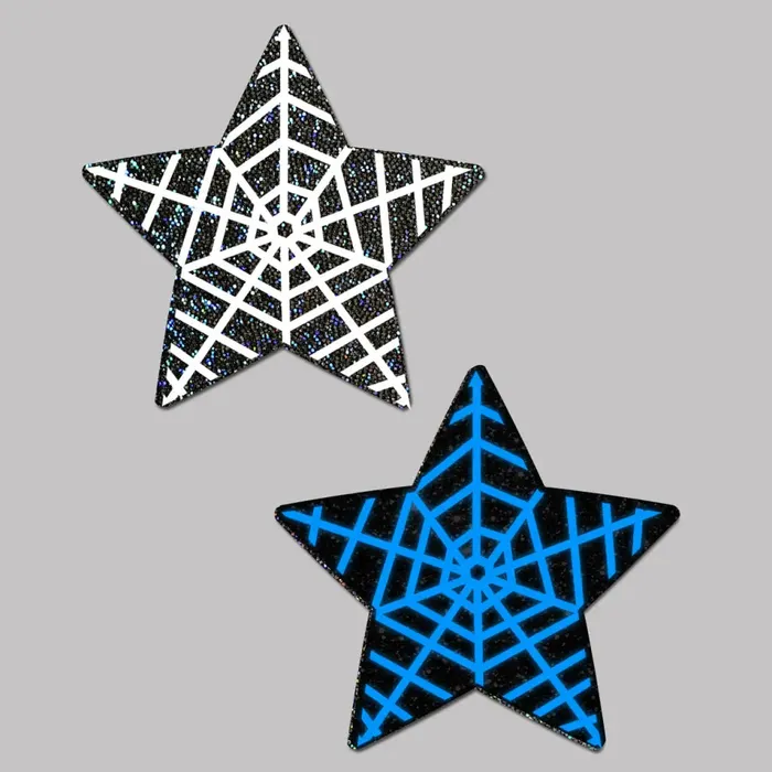 Pastease Anal Pastease Black Glitter Star W Spider Web