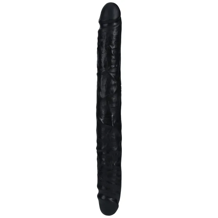 Shots Real Rock Straight Slim 12 Inch Double Dildo Black Shots Toys Dildos